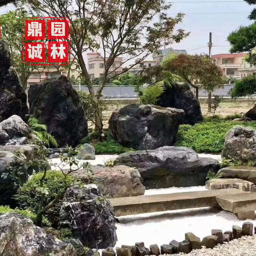 黑山石园林景观摆放观赏石