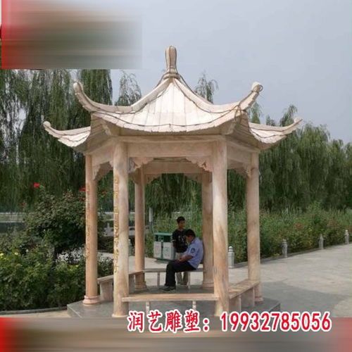 石亭子古建凉亭 梅州凉亭石雕塑订制 润艺雕塑
