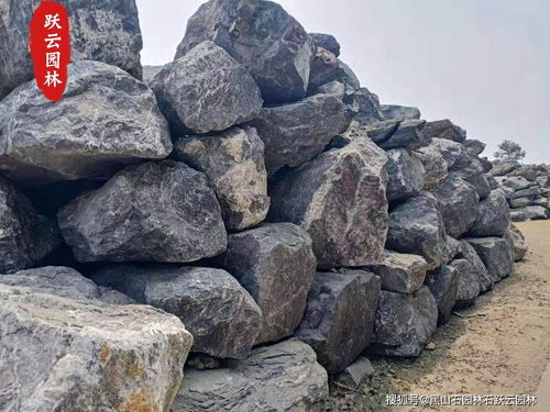 黑山石景观摆放自然风景石
