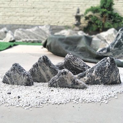 天然石雕雪浪石切片组合 园林造景庭院泰山石 大型自然石
